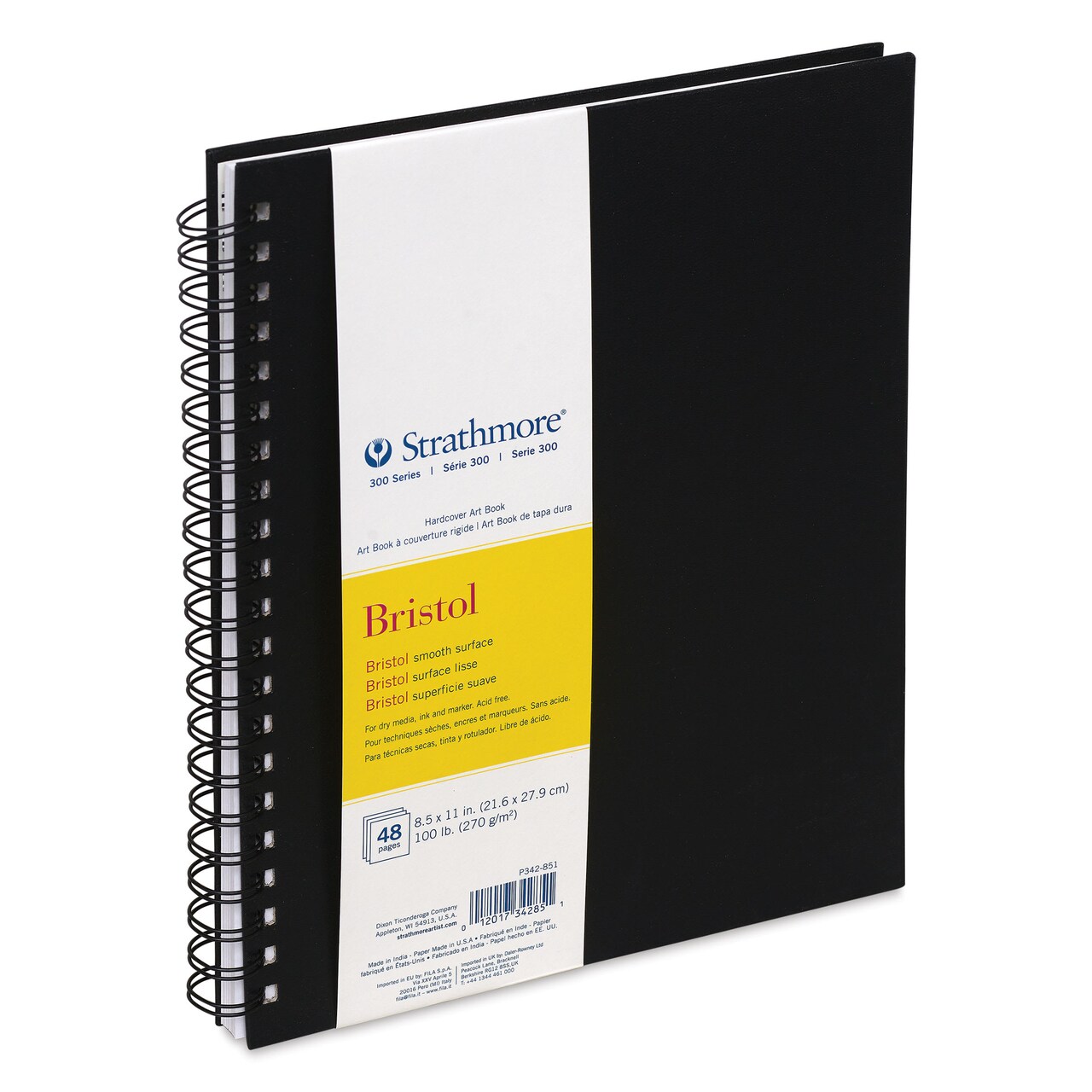 Strathmore 300 Series Bristol Hardcover Wirebound Art Book - 8-1/2" x 11"